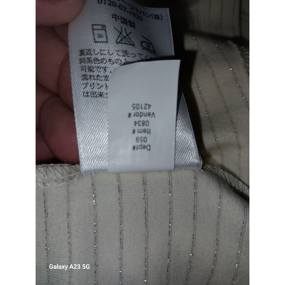 EDDIE BAUER WOMEN’S TANK TOP CAMISOLE SIZE XXL IVORY SILVER STRIPE NWT - Picture 8 of 8